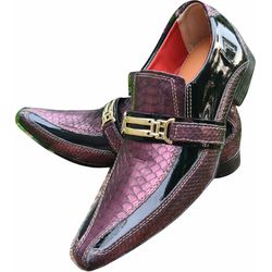 Sapato Masculino Italiano Em Couro Metal Bico Alon... - Art Sapatos ®