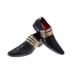 Sapato Masculino Italiano Em Couro Rio Black Preto... - Art Sapatos ®