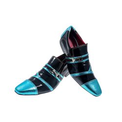 Sapato Masculino Italiano Em Couro Mileto Azul Ref... - Art Sapatos ®