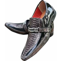 Sapato Masculino Italiano em Couro Social Executiv... - Art Sapatos ®