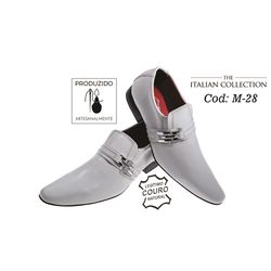 Sapato Masculino Italiano Em Couro Branco Medical ... - Art Sapatos ®