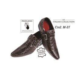Sapato Masculino Italiano Em Couro Marrom - 01037 - Art Sapatos ®