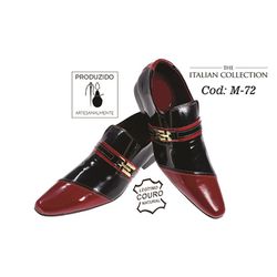 Sapato Masculino Italiano Em Couro Rubro - 01072 - Art Sapatos ®