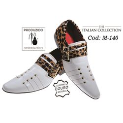 Sapato Masculino Italiano Em Couro Pelo De Onça Co... - Art Sapatos ®