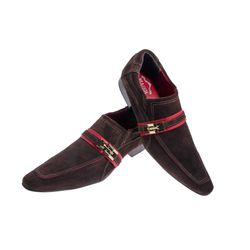 Sapato Masculino Italiano Em Camurça Marrom - 0101... - Art Sapatos ®