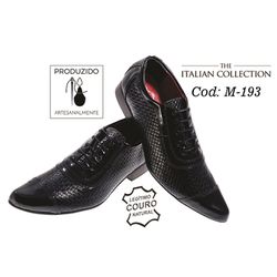 Sapato Masculino Italiano Em Couro Preto Trice - 0... - Art Sapatos ®