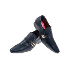 Sapato Masculino Italiano Em Couro Preto Fosco - 0... - Art Sapatos ®