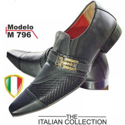 Sapato Masculino Italiano Em Couro Social Executiv... - Art Sapatos ®