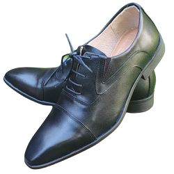 Sapato Masculino Italiano Em Couro Oxford - Preto ... - Art Sapatos ®