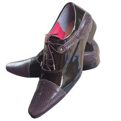 Sapato Masculino Italiano Em Couro Oxford - Marrom... - Art Sapatos ®