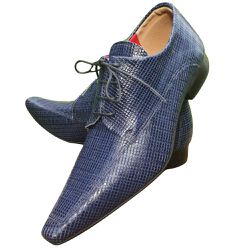 Sapato Masculino Italiano Em Couro Oxford - Azul -... - Art Sapatos ®