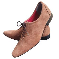Sapato Masculino Italiano Em Camurça Social Execut... - Art Sapatos ®