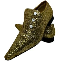 Sapato Masculino Italiano Em Couro Dourado Social ... - Art Sapatos ®