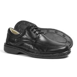 Sapato Masculino Italiano Executivo em Couro Preto... - Art Sapatos ®