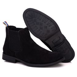 Bota Masculina Italiana Executiva em Couro Preto V... - Art Sapatos ®