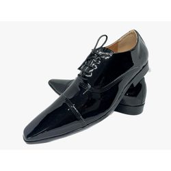 Sapato Masculino Italiano Em Couro Social Preto Ve... - Art Sapatos ®