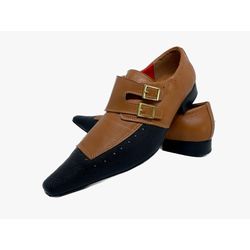 Sapato Masculino Italiano Em Couro Social Marrom R... - Art Sapatos ®