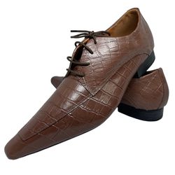 Sapato Masculino Italiano Em Couro Marrom Executiv... - Art Sapatos ®