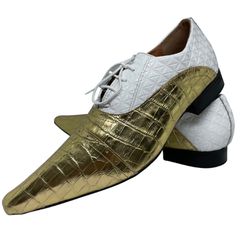 Sapato Masculino Italiano Em Couro Executivo Ouro ... - Art Sapatos ®