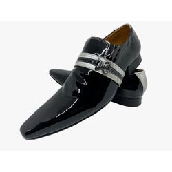 Sapato Masculino Italiano Em Couro Social Preto Ve... - Art Sapatos ®