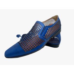 Mocassim Masculino Italiano Em Couro Social Azul L... - Art Sapatos ®