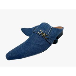 Babuche Masculino Em Jeans Social Azul Ref: BB1084... - Art Sapatos ®