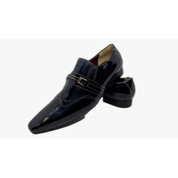 Sapato Masculino Italiano Em Couro Preto Ref: D891... - Art Sapatos ®