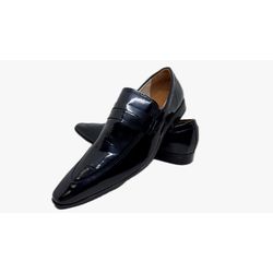 Sapato Masculino Italiano Em Couro Preto Mocassim ... - Art Sapatos ®