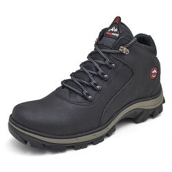 Bota Masculina Em Couro Nobuck Grafitti Preto Urba... - Art Sapatos ®