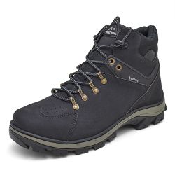 Bota Masculina Em Couro Nobuck Grafitti Preto Urba... - Art Sapatos ®