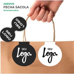 500 Lacres Fecha Sacola Personalizado - ARTS E CIA