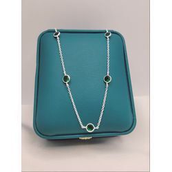 Colar Choker Em Prata 925 Com Zircônias Verdes - 9... - A S JOIAS E SEMIJOIAS