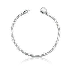 Pulseira Em Prata 925 Para Berloques Maleável - 90... - A S JOIAS E SEMIJOIAS