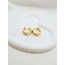 Argola Redonda Banhada à Ouro Média - 999.50.31 - A S JOIAS E SEMIJOIAS