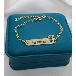 Pulseira Infantil Personalizável Feminina Banhada ... - A S JOIAS E SEMIJOIAS