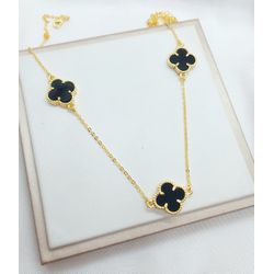 Choker De 3 Trevos Banhada a Ouro - 999.45.4 - A S JOIAS E SEMIJOIAS