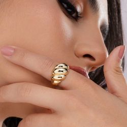 Anel Ajustável Banhado a Ouro - 999.7.8 - A S JOIAS E SEMIJOIAS