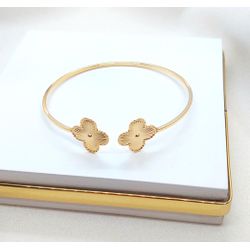 Bracelete Trevo Banhado a Ouro - 999.02 - A S JOIAS E SEMIJOIAS