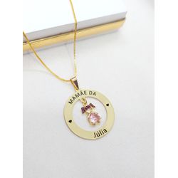 Colar Redondo Personalizado e Pingente De Filho (a... - A S JOIAS E SEMIJOIAS