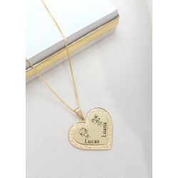 Colar De Coração Personalizável Banhado a Ouro - 9... - A S JOIAS E SEMIJOIAS