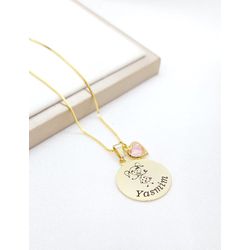 Colar Redondo Personalizado Desenho De Menino Ou M... - A S JOIAS E SEMIJOIAS