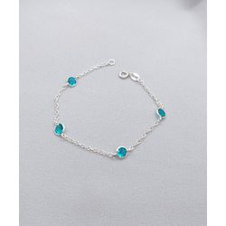Pulseira Zircônia 5MM Verde Claro Em Prata 925 - 9... - A S JOIAS E SEMIJOIAS