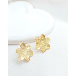 Brinco de Flor Banhado a Ouro - 980.32 - A S JOIAS E SEMIJOIAS