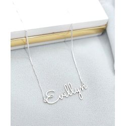 Colar Em Prata 925 Personalizado Um Nome Simples -... - A S JOIAS E SEMIJOIAS
