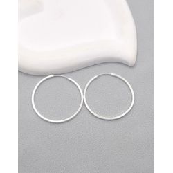 Brinco Argola Fio Quadrado 30mm Em Prata 925 - 940... - A S JOIAS E SEMIJOIAS