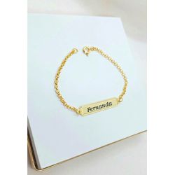 Pulseira Feminina para Adulto de Chapinha Personal... - A S JOIAS E SEMIJOIAS