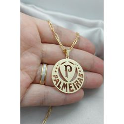 Corrente Masculina Banhada a Ouro Com Pingente - 9... - A S JOIAS E SEMIJOIAS