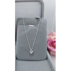 Colar Ponto De Luz CoraÇÃo 6x6mm ZircÔnia Branca E... - A S JOIAS E SEMIJOIAS