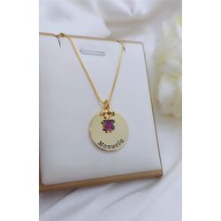 Colar Redondo Personalizável Menino Ou Menina Banh... - A S JOIAS E SEMIJOIAS