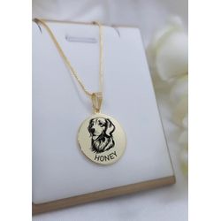 Colar Redondo De Pet Personalizável Banhado a Ouro... - A S JOIAS E SEMIJOIAS
